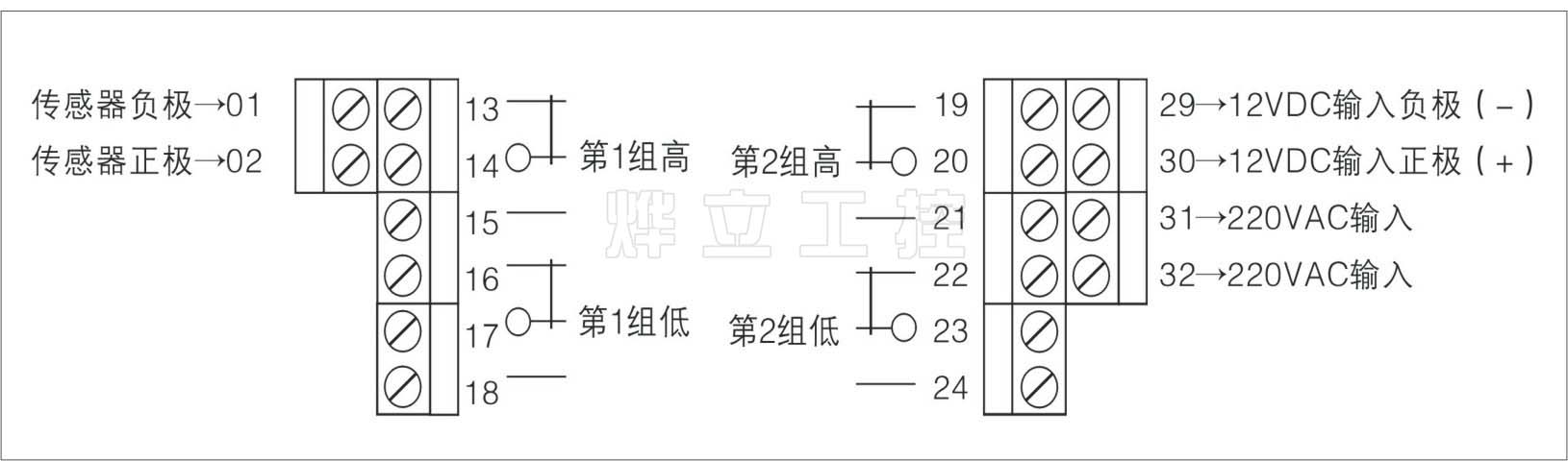 防雷自控報警液位變送器接線圖